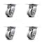 Service Caster 4 Inch Heavy Duty V Groove Semi Steel Caster Set with Roller Bearings, 4PK SCC-35S420-VGR-4 - alternate 1